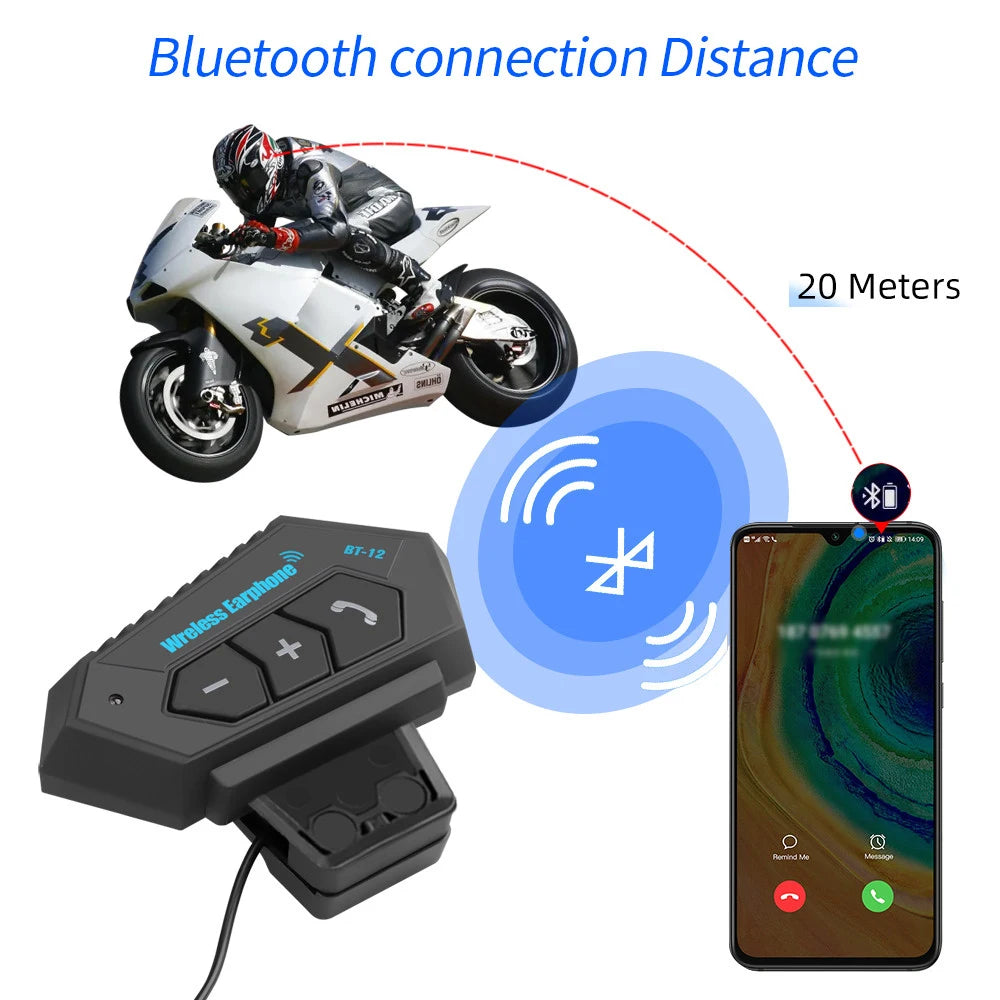 Easy-to-Use Bluetooth Helmet Intercom with Water Resistance