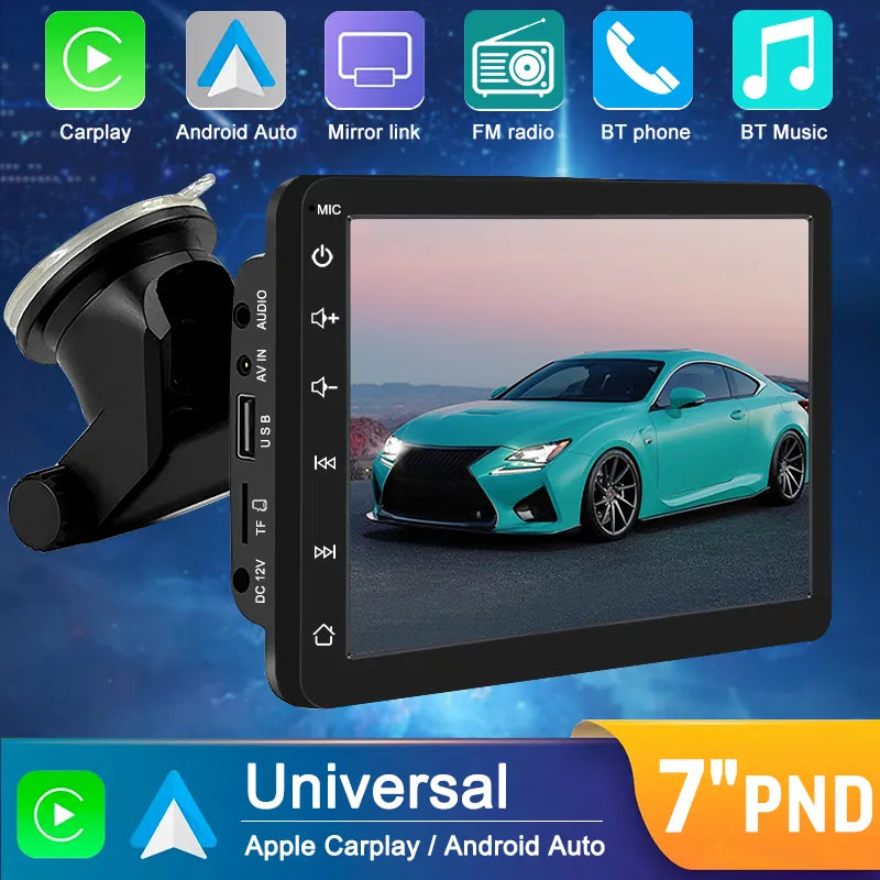 7-inch Car Multimedia Touch Screen Stereo with Wireless Apple CarPlay and Android Tablet