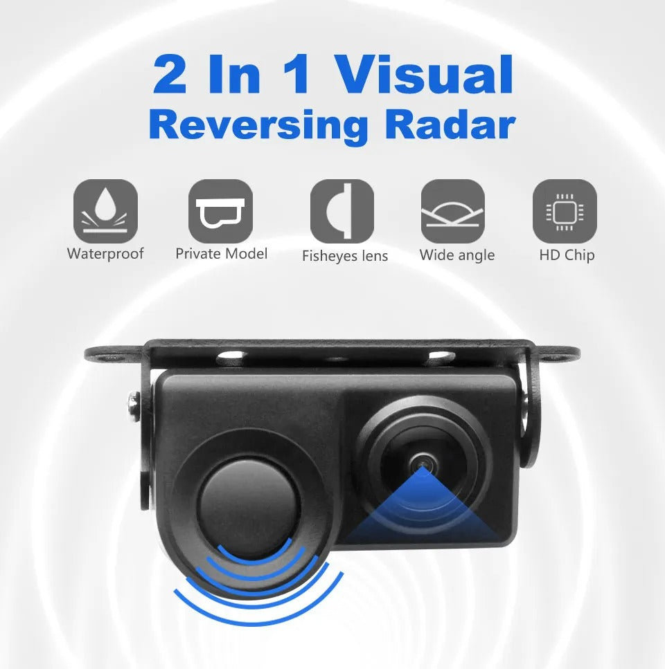2 In1  LED Sound Alarm Parking Sensor Rear View Camera System