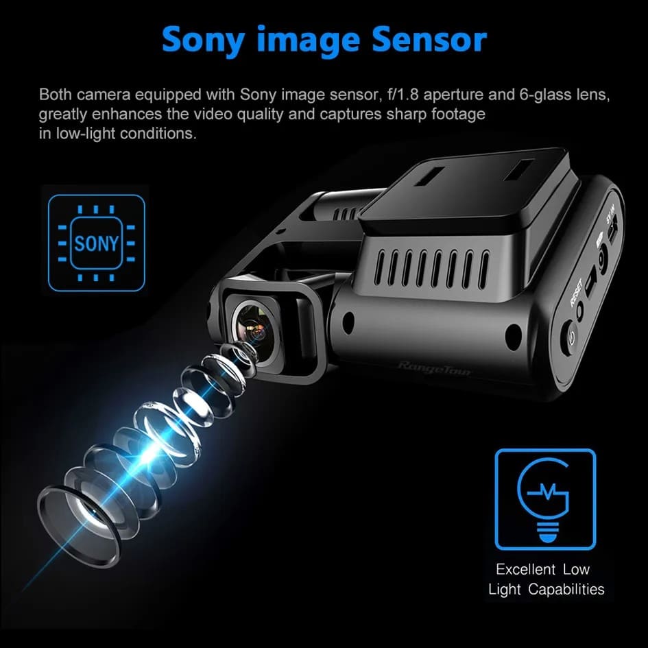 4K Dual-Lens Car DVR with GPS Logger & Night Vision