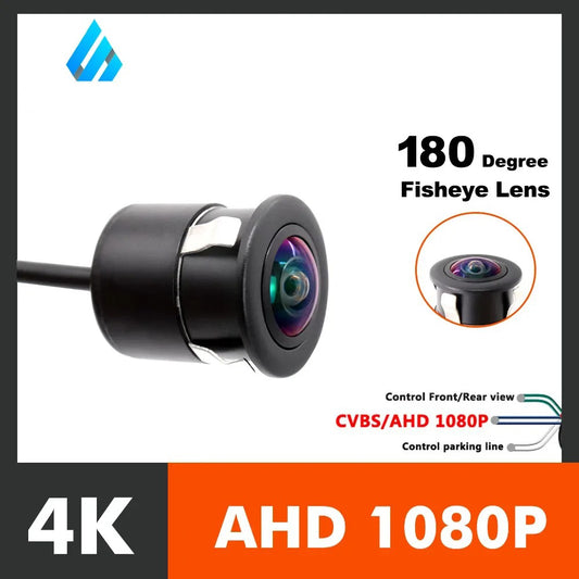 4K AHD Night Vision Rear View Car Camera 180 Degree FishEye
